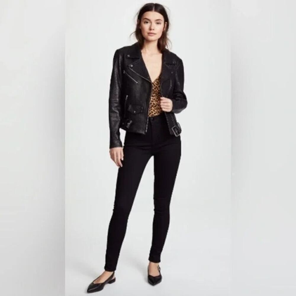 J Brand Maria High Rise Skinny Jean Black Size 24